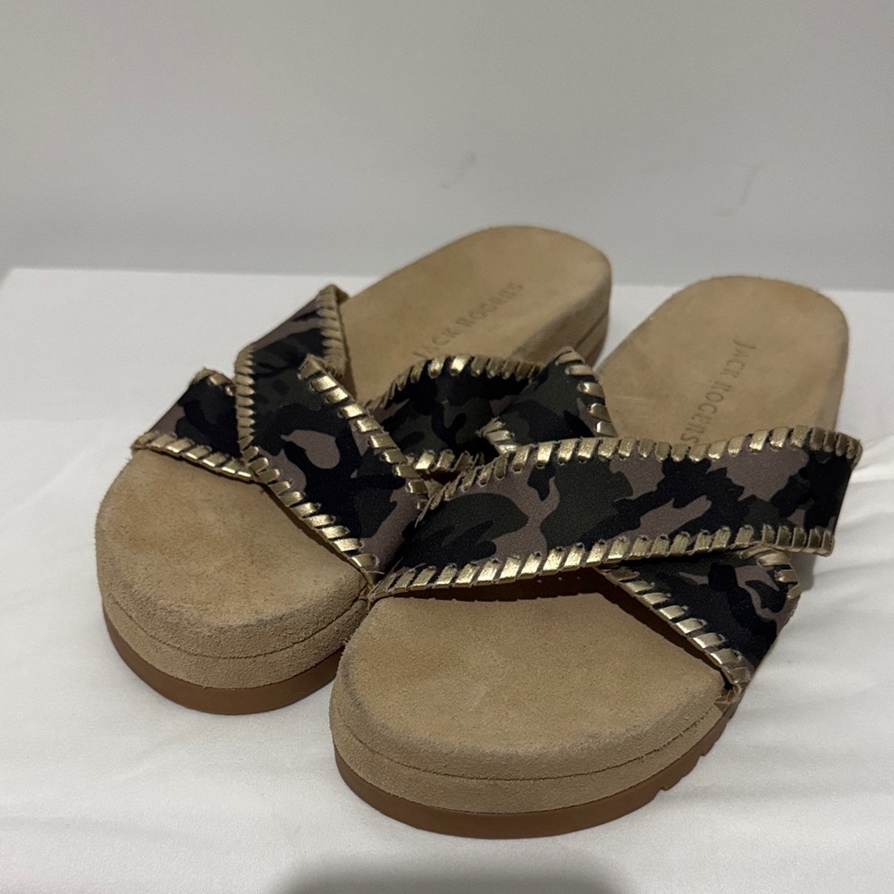 Jack Rogers Camouflage and Tan Sandals